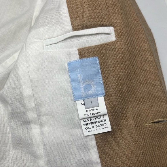 NWT Bella Bliss Wool Blend Camel Blazer Jacket Size 7 - Picture 7 of 11